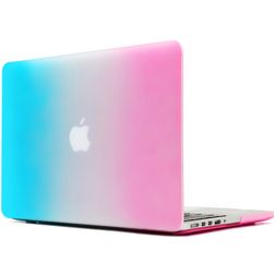 Mobigear Rainbow Matte MacBook Pro 13 pulgadas (2012-2015) Carcasa rígida para MacBook - Azul / Rosa - Modelo A1425 / A1502