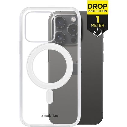 Mobilize Naked Protection Transparente iPhone 15 Pro MagSafe Funda Plástico rígido Carcasa Antigolpes - Transparente