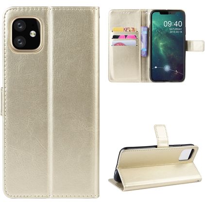 Mobigear Wallet iPhone 11 Cover a libro portafoglio - Oro