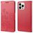 Mobigear Flowers iPhone 14 Pro Max Funda tipo libro Cartera - Rojo