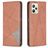 Mobigear Rhombus Slim Realme C35 Knížkové pouzdro - Hnědá
