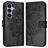 Mobigear Butterfly Samsung Galaxy A27 Cover a libro portafoglio - Nero
