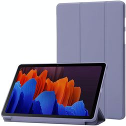 Mobigear Tri-Fold Gel Samsung Galaxy Tab S11 TPU / Pele sintética Capa livro - Roxo