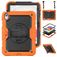 Mobigear SureGrip Xtreme iPad 11 (2025) Cover Hård plast / Silikone Bagsidecover + Skulderrem + Stander - Sort / Orange