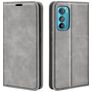 Mobigear Retro Slim Motorola Edge 30 Pungetui med Seddelrum - Grå