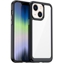 Mobigear Crystal iPhone 14 Plus Funda Plástico rígido Carcasa - Transparente / Negro
