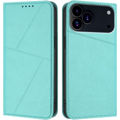 Mobigear Frosted Flip iPhone 18 Pro Max Pungetui med Seddelrum - Blå