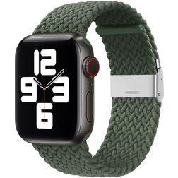 Mobigear Braided Nylon Apple Watch Strap Clamp closure - 42/41/40/38 mm - Olive
