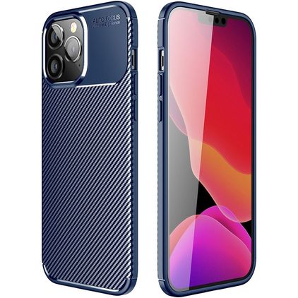 Mobigear Racing iPhone 14 Plus TPU flexível Capa traseira - Azul