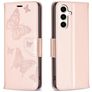 Mobigear Butterfly Samsung Galaxy S23 FE Funda tipo libro Cartera - Oro rosa