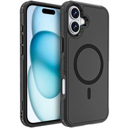 Mobigear Traveller iPhone 16 Plus MagSafe Hårdt Bagsidecover Stødsikkert - Sort
