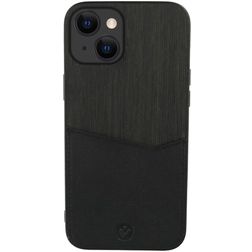 Valenta Card Slot iPhone 13 Genuine Leather Back cover with Card Holder - Black