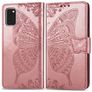 Mobigear Butterfly Samsung Galaxy A41 Knížkové pouzdro Peněženka - Růžově zlatá