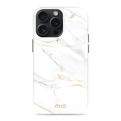MIO iPhone 15 Pro MagSafe Hardcase Back cover - White Marble