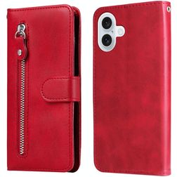 Mobigear Zipper iPhone 17 Lompakkokotelo + Setelitasku - Punainen