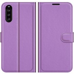 Mobigear Classic Sony Xperia 10 III Pungetui med Seddelrum - Lilla