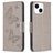 Mobigear Butterfly iPhone 15 Cover a libro portafoglio - Grigio