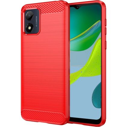 Mobigear Brushed Slim Motorola Moto E13 TPU flexible Carcasa - Rojo