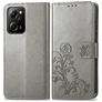 Mobigear Clover POCO X5 Pro Funda tipo libro Cartera - Gris