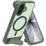 Mobiparts Hardcover iPhone 17 MagSafe Hårdt Bagsidecover med Stander - Satin Green