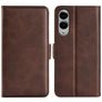 Mobigear Slim Magnet Samsung Galaxy S25 Edge Wallet case - Brown