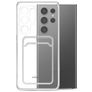 Mobilize Gelly Card Transparent Samsung Galaxy S23 Ultra Flexibel TPU Skal med korthållare - Transparent