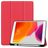 Mobigear Tri-Fold Gel iPad 7 (2019) TPU / Leatherette Wallet case + Stylus Holder - Red