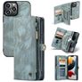 CaseMe 008 iPhone 13 Pro Max 2-i-1-plånboksfodral med löstagbart skal med sedelfack - Blå