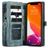 CaseMe 008 iPhone 12 Mini Funda tipo libro 2 en 1 con carcasa extraíble Cartera - Azul