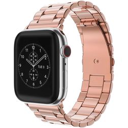 Mobigear Antwerp Ruostumaton teräs Apple Watch Ranneke Perhoslukko - 49/46/45/44 mm - Ruusukulta
