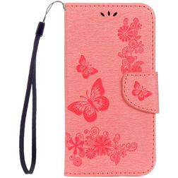 Mobigear Butterfly Samsung Galaxy S8 Cover a libro portafoglio - Rosa