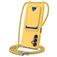 Mobigear Lanyard Card Samsung Galaxy A16 Silikone Cover med snor og kortholder - Gul
