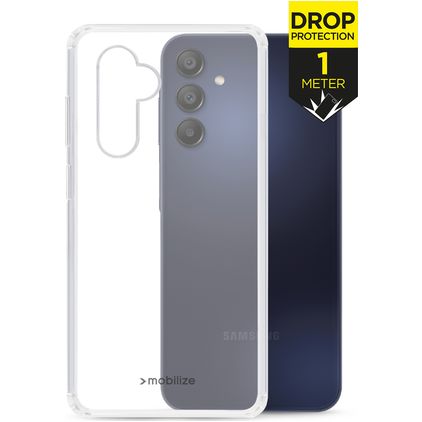 Mobilize Naked Protection Gennemsigtig Samsung Galaxy A15 Hårdt Bagsidecover Stødsikkert - Gennemsigtig