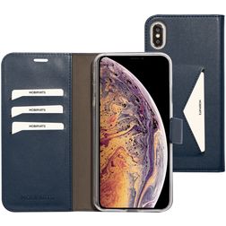 Mobiparts Classic Wallet iPhone XS Max Cover a libro portafoglio - Blu