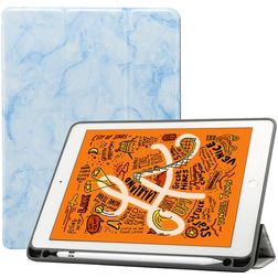 Mobigear Tri-Fold Marble iPad Air 3 (2019) Cover a libro + Portapenna - Blu