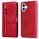 Mobigear Zipper iPhone 17 Funda tipo libro Cartera - Rojo