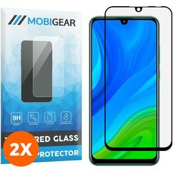 Mobigear Premium Huawei P Smart (2020) Vidro temperado Película de ecrã - Compatível com capas - Preto (Pack de 2)