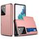 Mobigear Card Samsung Galaxy S21 Ultra Hard Case Back cover Shockproof with Card Holder - Rose Gold