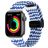 Mobigear Braided Mag Bracelete Nylon Fecho magnético para Apple Watch - 42/41/40/38 mm - Branco / Azul