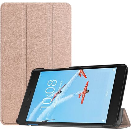 Mobigear Tri-Fold Lenovo Tab E7 Funda tipo libro - Oro rosa