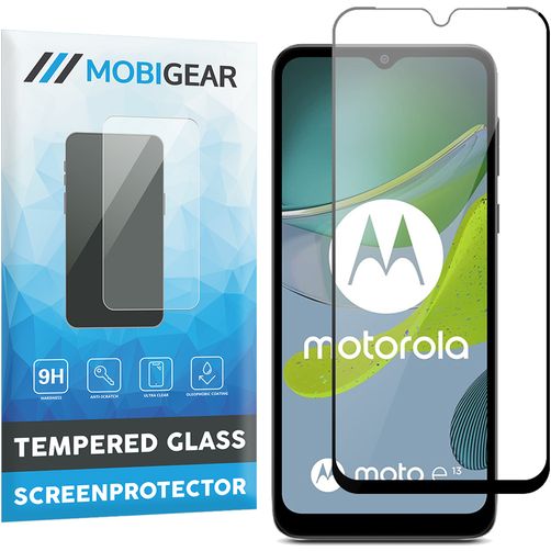 Mobigear Premium Motorola Moto E13 Cristal templado Protector de pantalla - Compatible con fundas - Negro