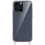 Mobigear Mix & Match Transparent iPhone 16 Pro Max Flexibel TPU Skal med rem - Transparent