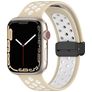 Mobigear Sport Plus Mag Silicone Apple Watch Strap Magnetic closure - 49/46/45/44 mm - White / Beige