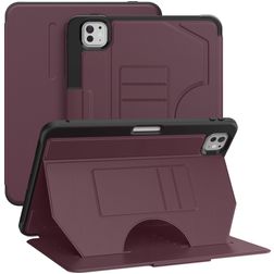 Mobigear Magnetic Folio iPad Pro 11 polegadas (2025) Capa livro + Suporte para caneta stylus - Roxo