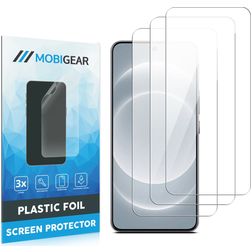 Mobigear Xiaomi 14 Película de ecrã em plástico - Compatível com capas (Pack de 3)