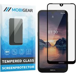 Mobigear Premium Nokia 1.3 Vidro temperado Película de ecrã - Compatível com capas - Preto