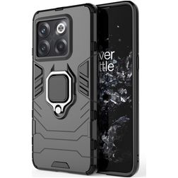 Mobigear Armor Ring OnePlus 10T Kova Suojakuori Iskunkestävä + Sormuspidike - Musta