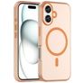 Mobigear Shockproof iPhone 16 Plus MagSafe TPU flexível Capa traseira - Laranja
