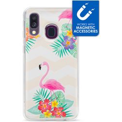 My Style Magneta Samsung Galaxy A40 TPU flexível Capa traseira - Flamingo