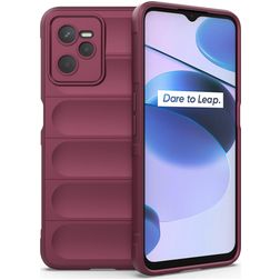 Mobigear Bumpy Realme C35 TPU flexible Carcasa - Burdeos